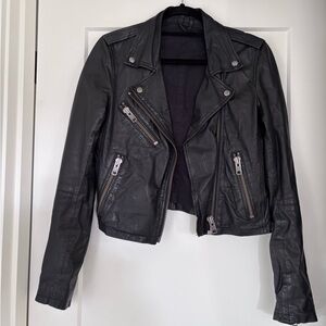 Topshop Black Leather Jacket